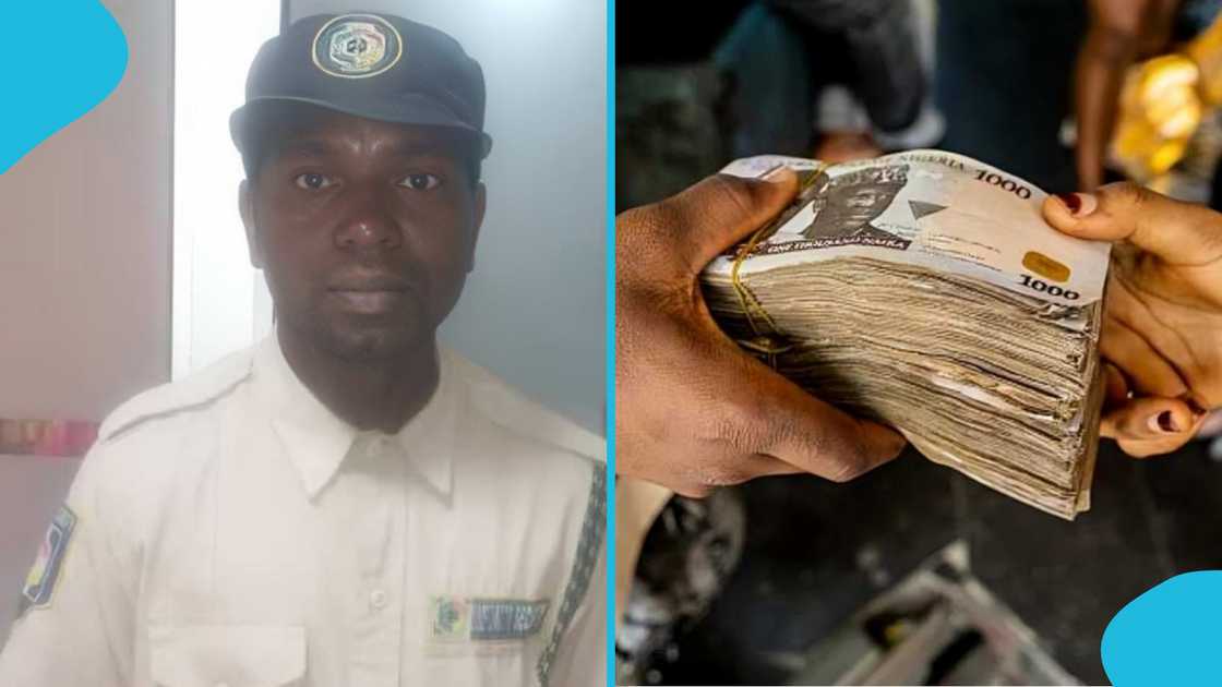 Honesty, Security Guard, Ogun State, Abeokuta, Microfinance Bank, Nigeria News, Viral Story, Good Deeds, Integrity, Customer Money, Social Media Praise, X (Twitter), Inspirational Story, Public Service, Heartwarming News