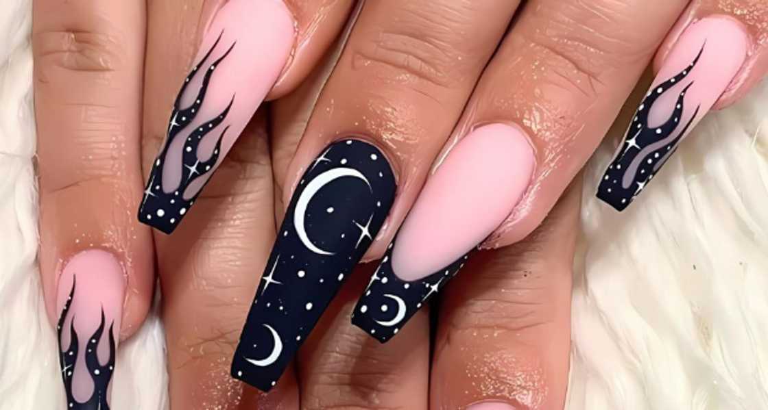 Night sky nails