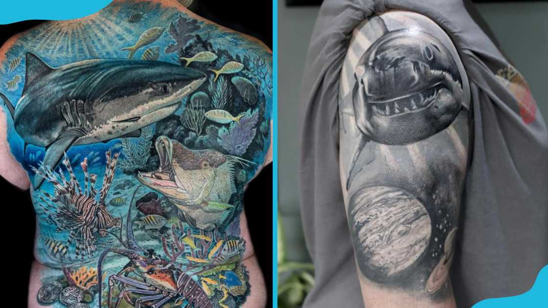 Shark and ocean tattoos Shark and ocean tattoos