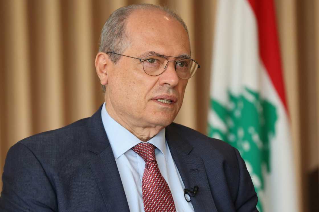 Lebanon's Deputy Prime Minister Saade Chami gives an interview at his office in Beirut on July 25, 2023