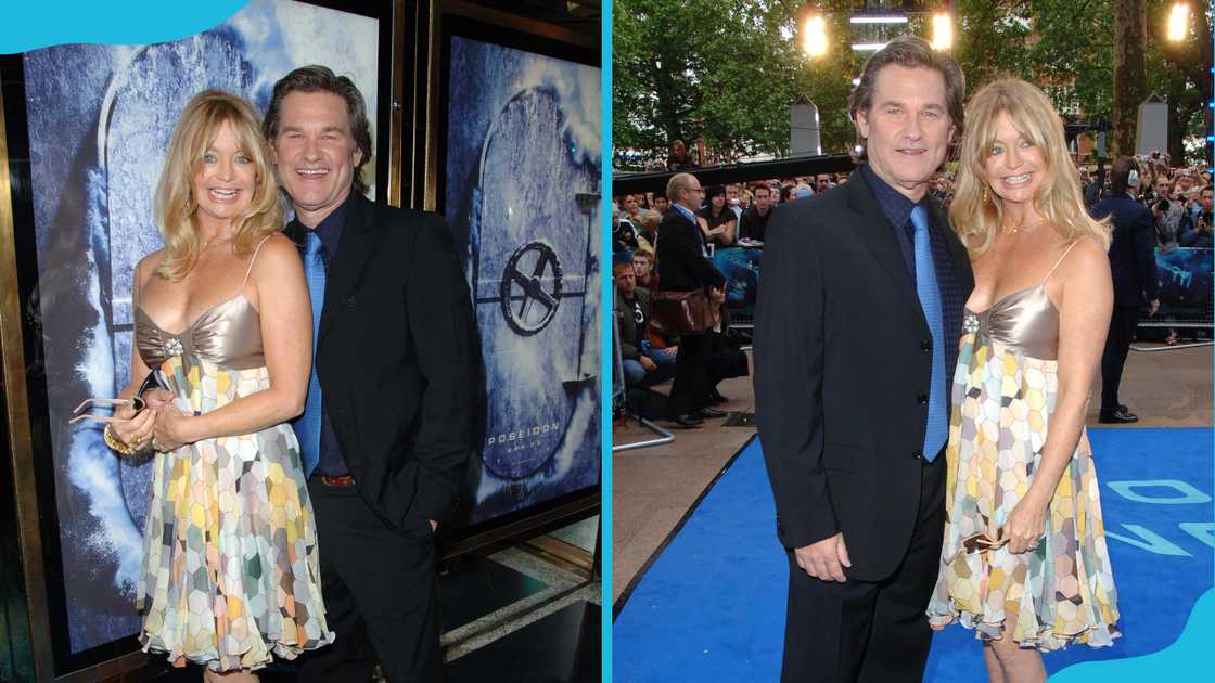 Kurt Russell and Goldie Hawn during "Poseidon" - European Film Premiere.