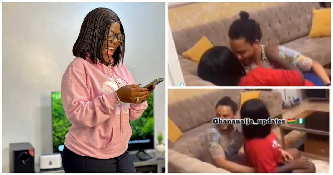 TikTok Asantewaa caught kissing another man passionately in video TikTok Asantewaa caught kissing another man passionately in video