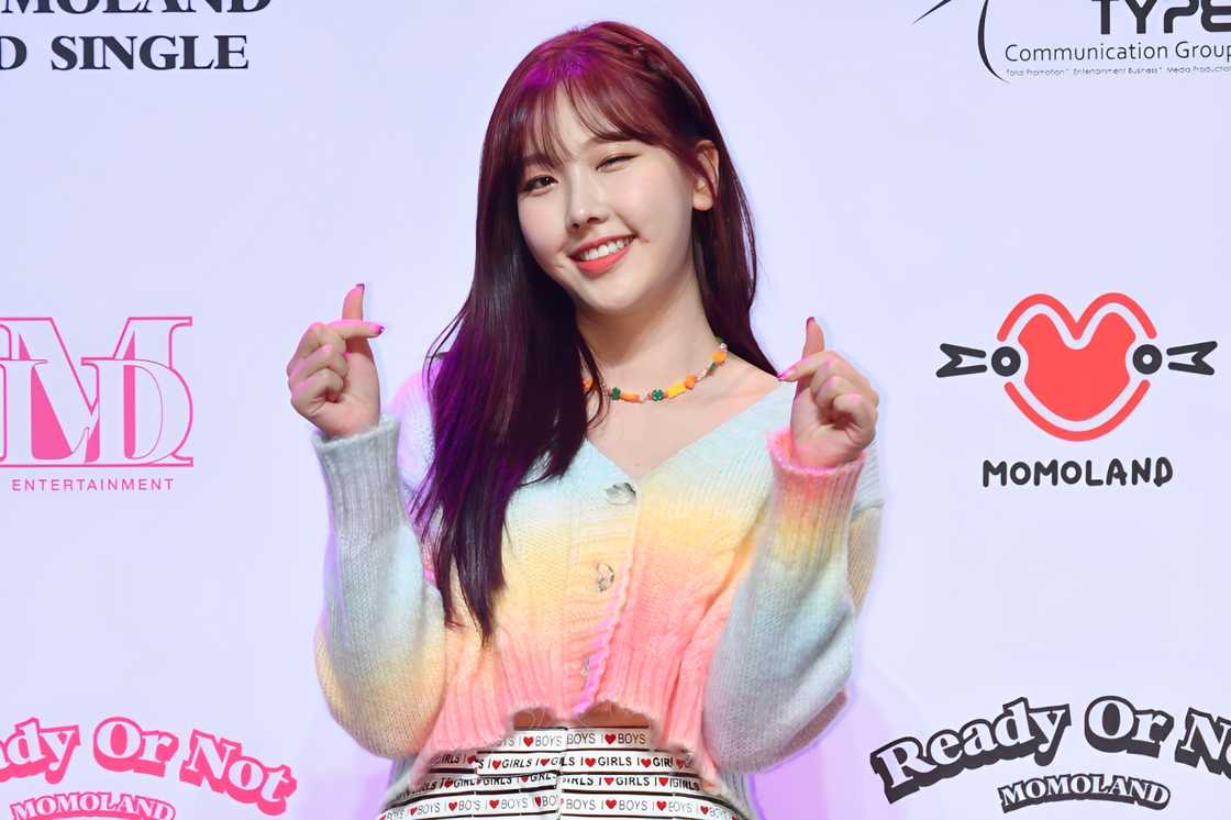 Nayun during Momoland's third single album 'Ready or Not' release showcase Nayun during Momoland's third single album 'Ready or Not' release showcase
