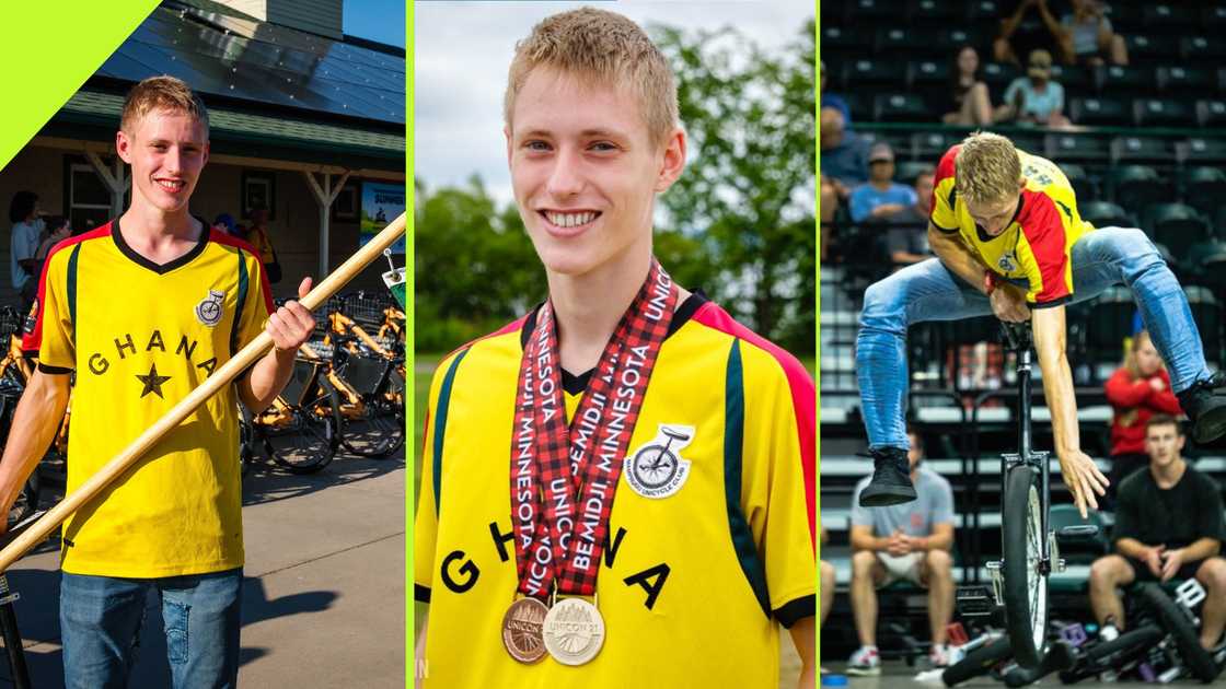 Trey Huan at the Unicycling event. Trey Huan at the Unicycling event.