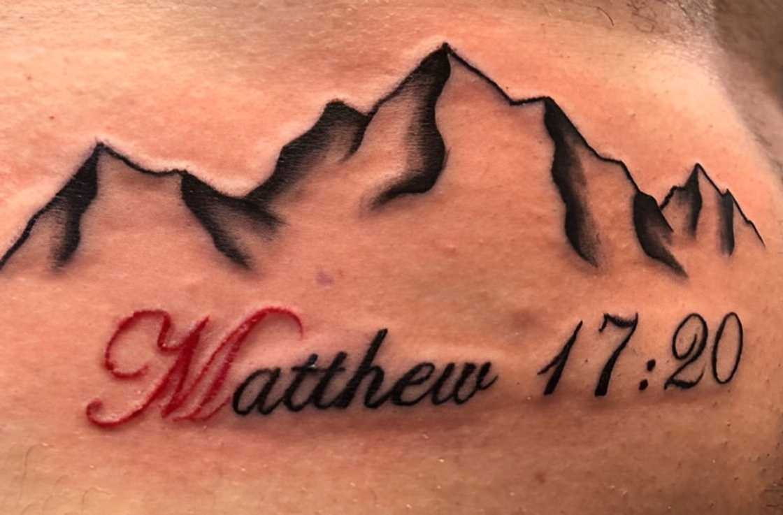 Matthew 17:20 Bible verse tattoo