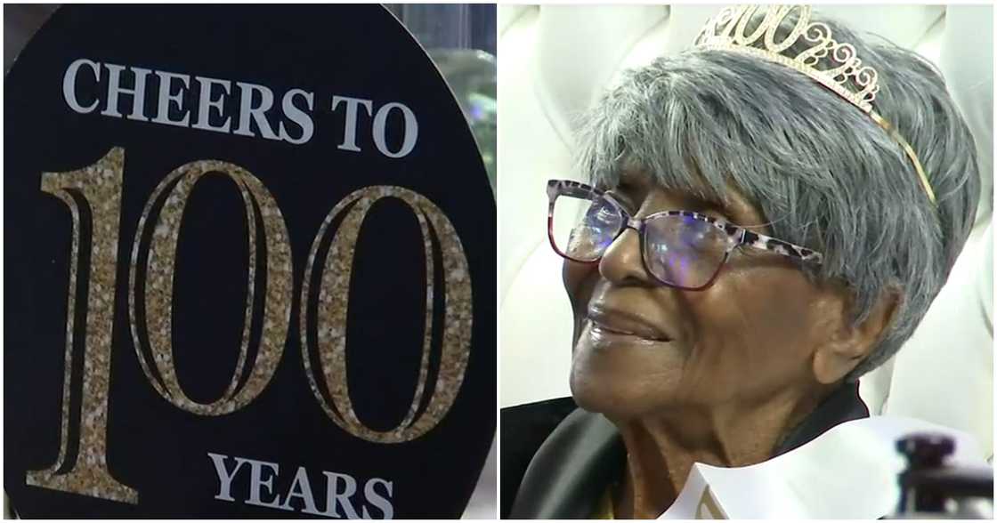 African-American marks her 100th birthday. African-American marks her 100th birthday.