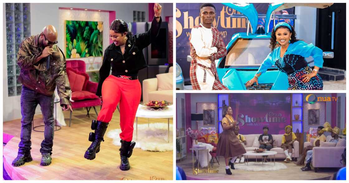King Promise admires Nana Ama McBrown's GH¢15k boots on TV King Promise admires Nana Ama McBrown's GH¢15k boots on TV