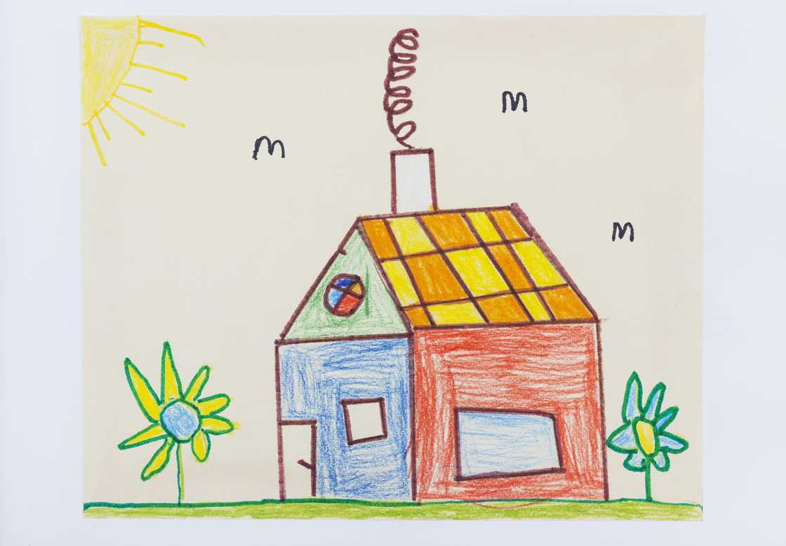A beautiful drawing of a house A beautiful drawing of a house