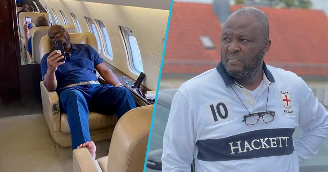 Ibrahim Mahama on his private jet