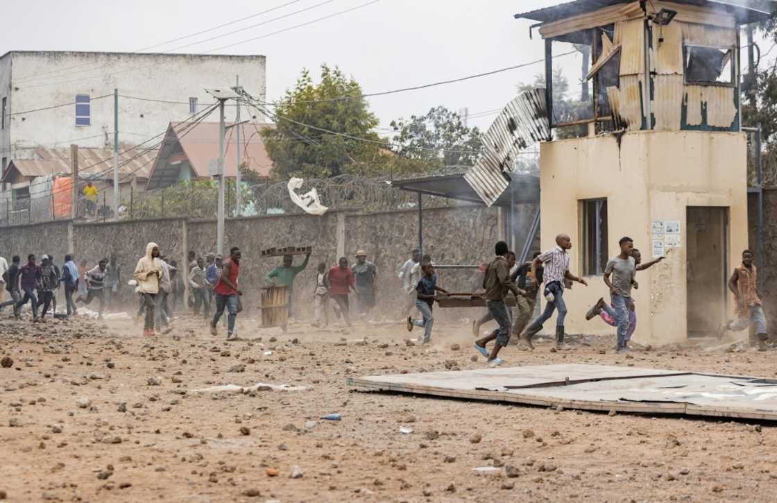 Protestors attacked the UN base in Goma on Tuesday for the second day running Protestors attacked the UN base in Goma on Tuesday for the second day running