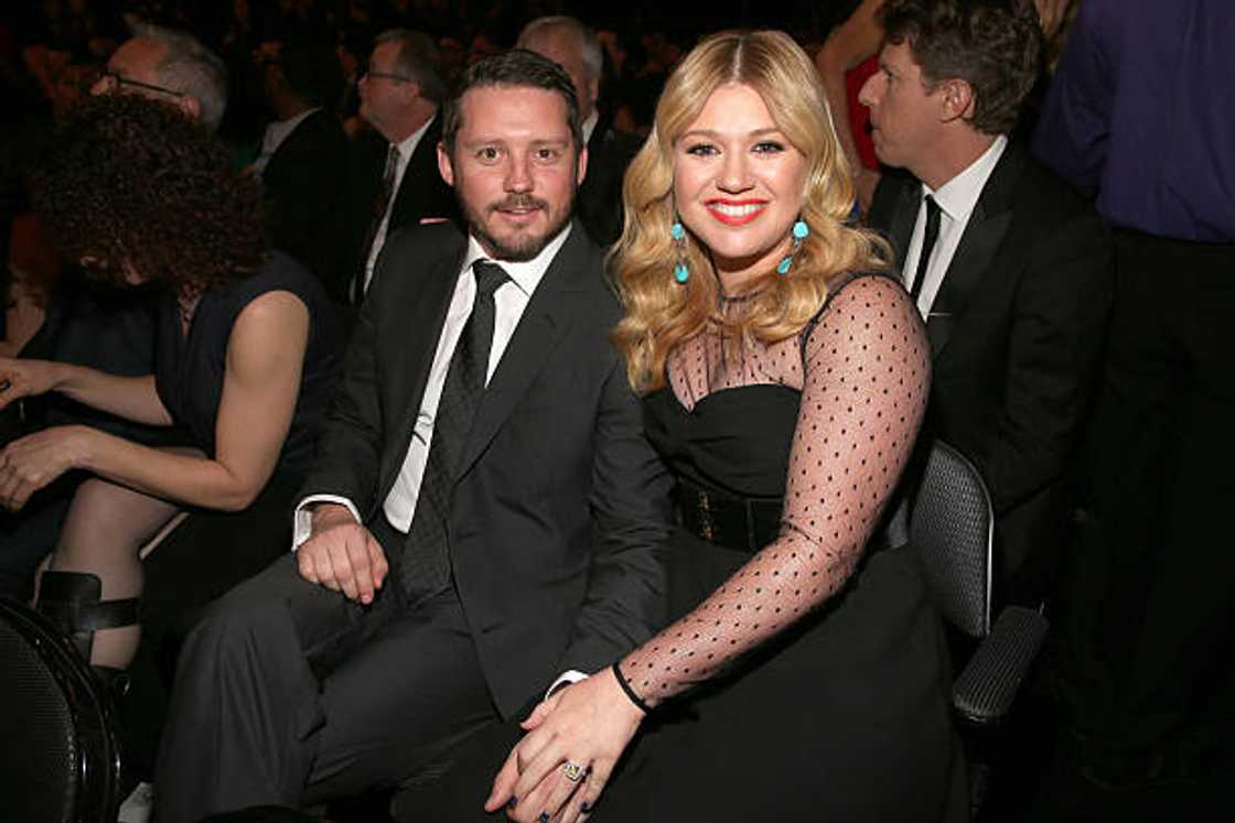 Singer Kelly Clarkson (R) and Brandon Blackstock (L)