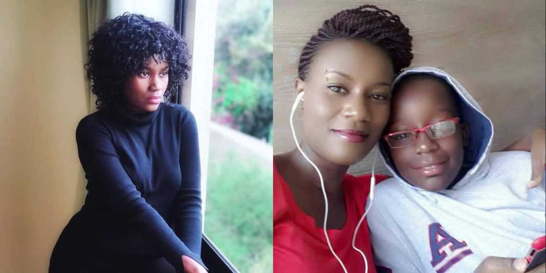 Juliana Kanyomozi pays tribute to her late son. Juliana Kanyomozi pays tribute to her late son.