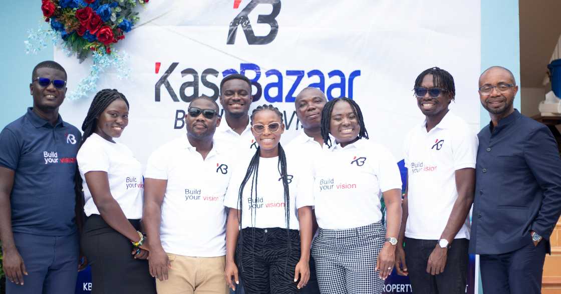 KasaBazaar employees at the launch in Accra. KasaBazaar employees at the launch in Accra.