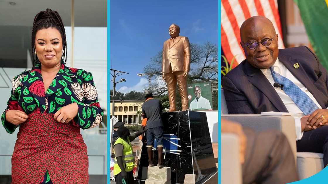 Bridget Otoo, Akufo-Addo's statue, President Akufo-Addo, Ghana President statue, Effia-Nkwanta Hospital statue, John Mahama Bridget Otoo, Akufo-Addo's statue, President Akufo-Addo, Ghana President statue, Effia-Nkwanta Hospital statue, John Mahama
