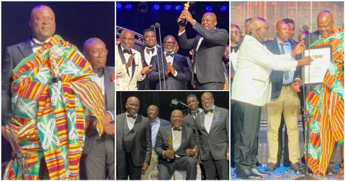 Ibrahim Mahama wins Man of the Year at the 2022 EMY Africa Awards. Ibrahim Mahama wins Man of the Year at the 2022 EMY Africa Awards.