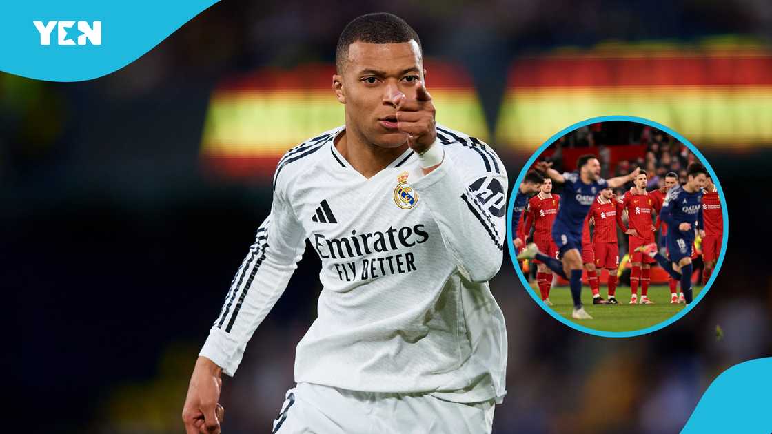 Kylian Mbappe of Real Madrid celebrates after scoring the team's second goal during the LaLiga match vs Villarreal at Estadio de la Ceramica in Vila-real, Spain, on March 15, 2025 Kylian Mbappe of Real Madrid celebrates after scoring the team's second goal during the LaLiga match vs Villarreal at Estadio de la Ceramica in Vila-real, Spain, on March 15, 2025