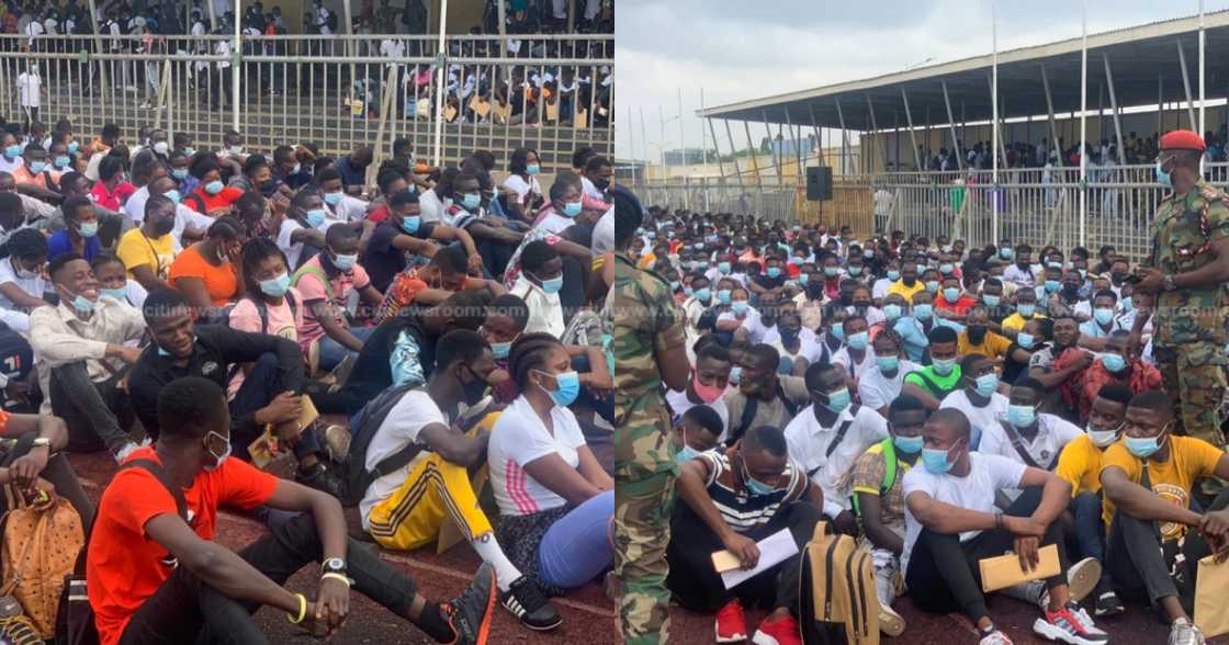 Thousands throng El-Wak Stadium to be recruited into the Ghana Armed Forces