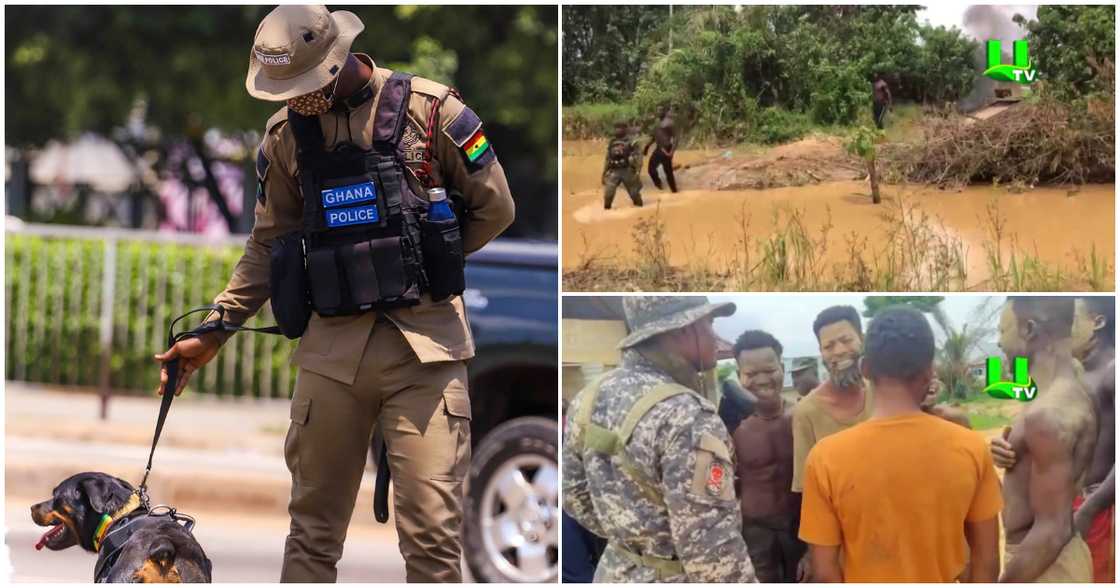 MIlitary officers arrest galamsey operators MIlitary officers arrest galamsey operators