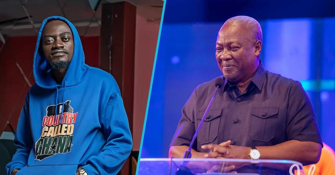 Lil Win and John Dramani Mahama Lil Win and John Dramani Mahama
