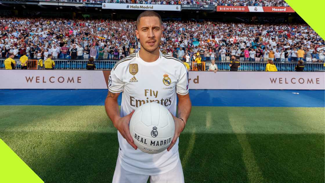 Eden Hazard at his Real Madrid unveiling