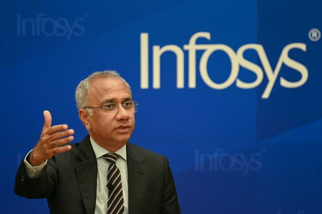 Infosys chief executive Salil Parekh reported a 7.1 percent on-year rise in net profit for the June quarter