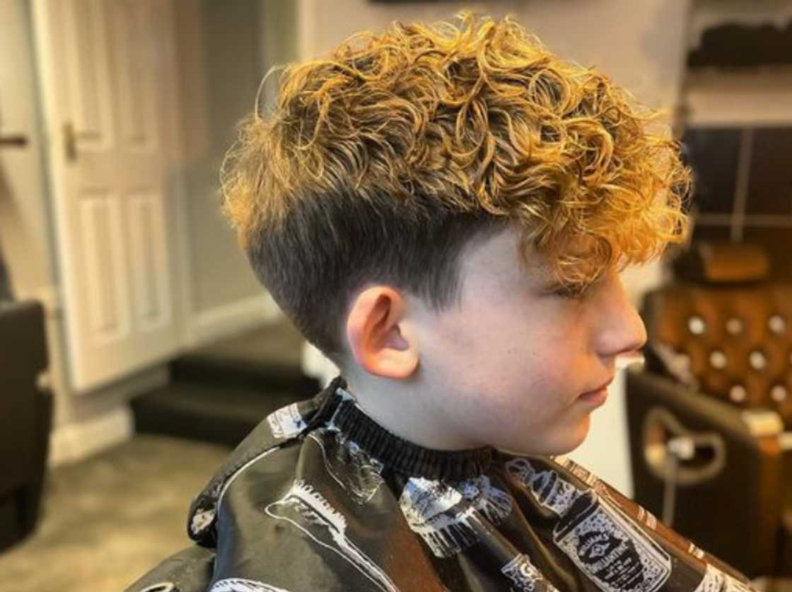 Curly top haircut