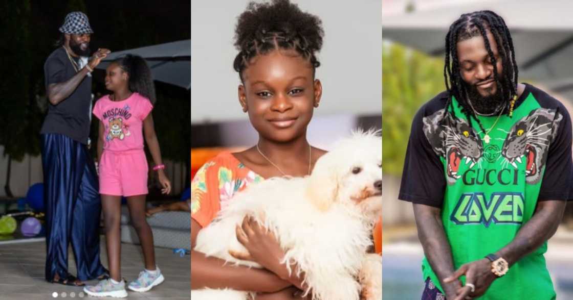 Emmanuel Adebayor poses with daughter Kendra in a first-year photo as he shares message to thank fans