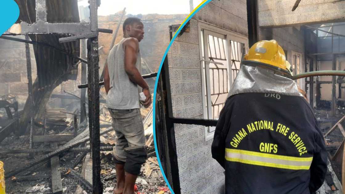 Ghana National Fire Service, Fire, Incident, Circle Fire, Fire in Accra, Burned phone shops, business