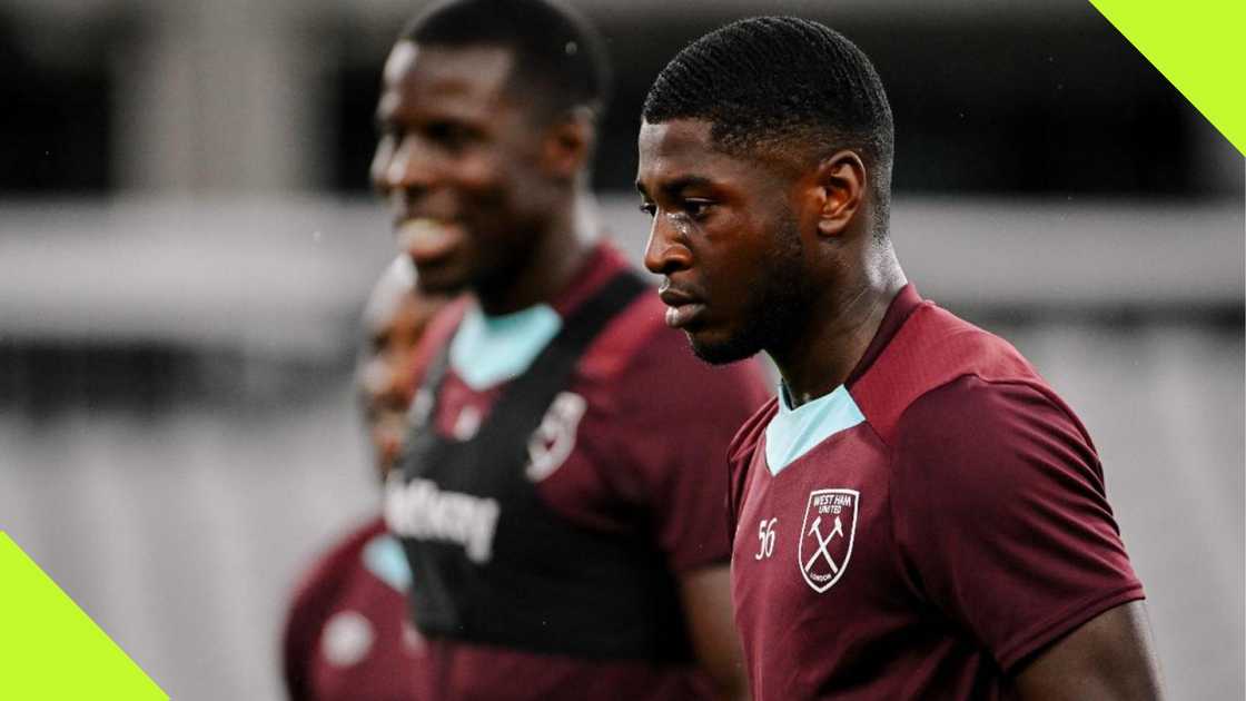 Gideon Kodua training with West Ham.