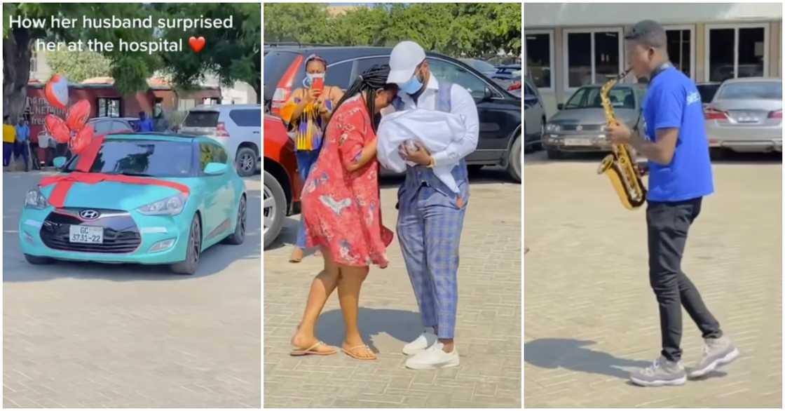 Ghanaian man surprising wife with car Ghanaian man surprising wife with car