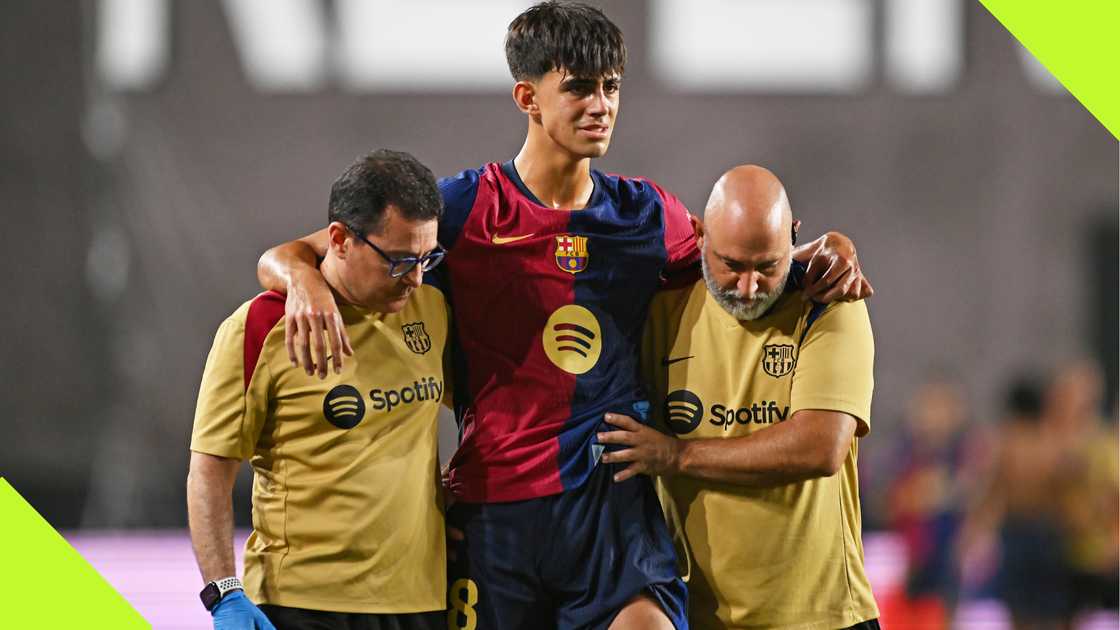 Blow for Barcelona as Marc Bernal forced off with knee injury against Rayo Vallecano Blow for Barcelona as Marc Bernal forced off with knee injury against Rayo Vallecano