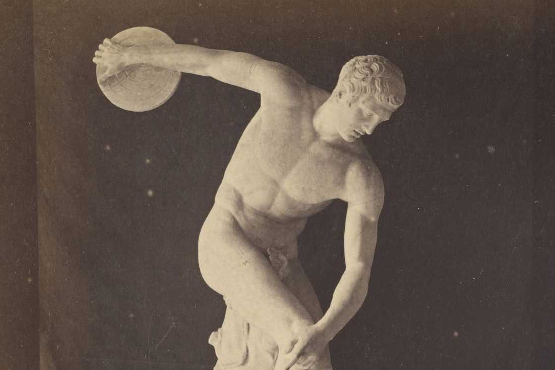 The ancient Discobolus sculpture by Myron.