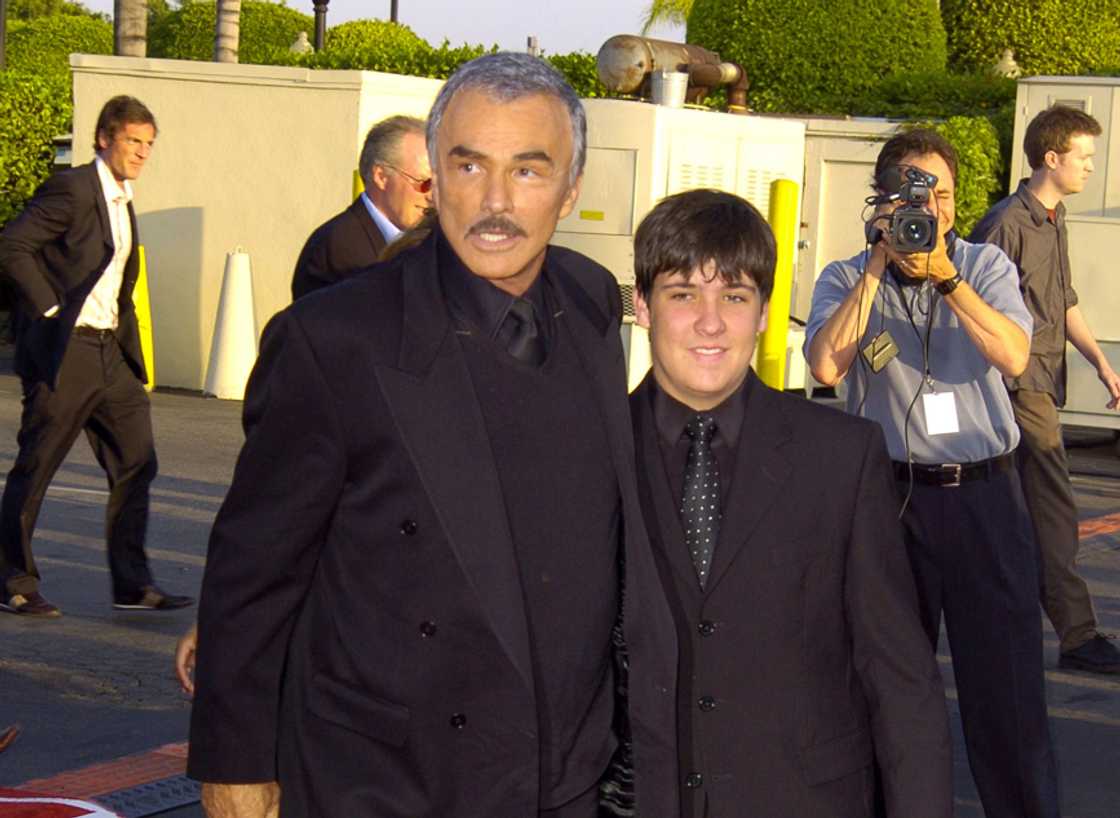 Burt Reynolds and son Quinton during 4th Annual Taurus World Stunt Awards - Arrivals at Paramount Studios in Los Angeles, California