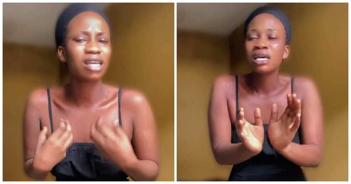 Ghanaian lady Efya Benson whose video suggests she saw a ghost Ghanaian lady Efya Benson whose video suggests she saw a ghost