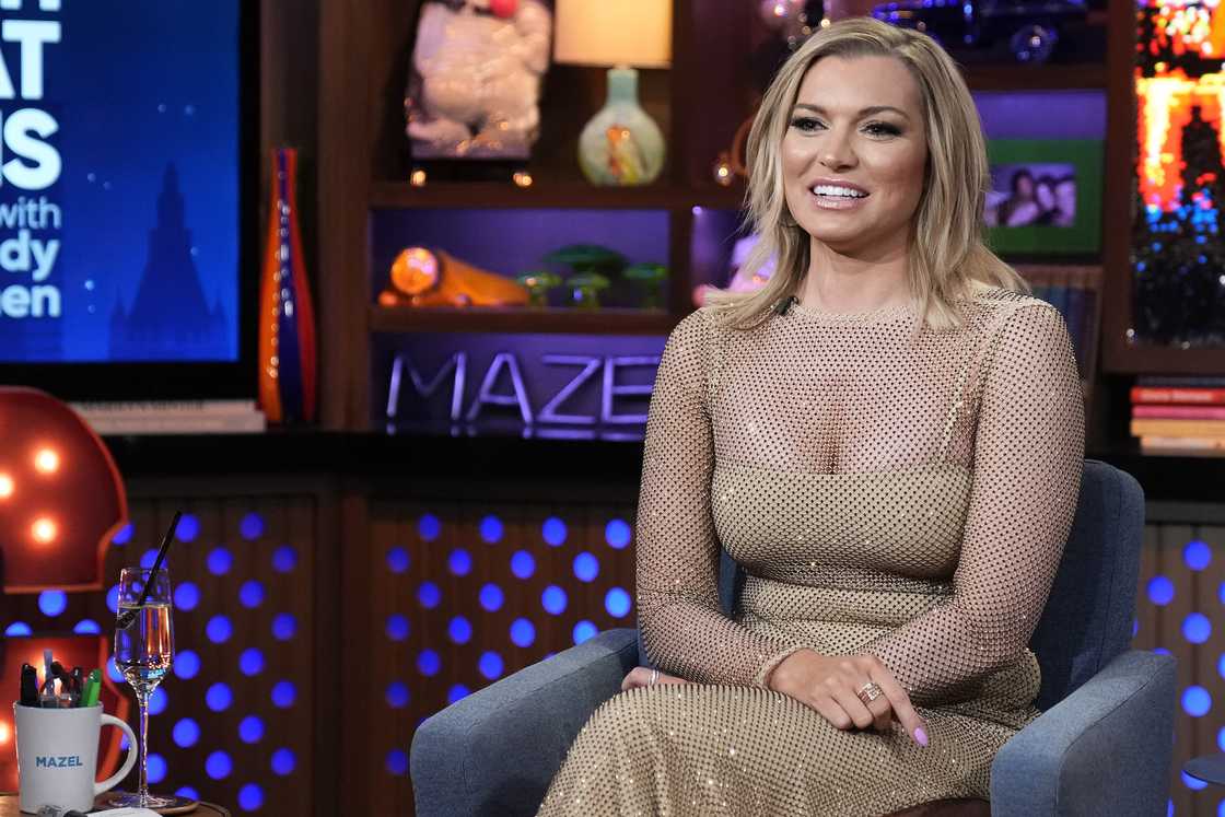 Lindsay Hubbard is seen on a Chat show. Lindsay Hubbard is seen on a Chat show.