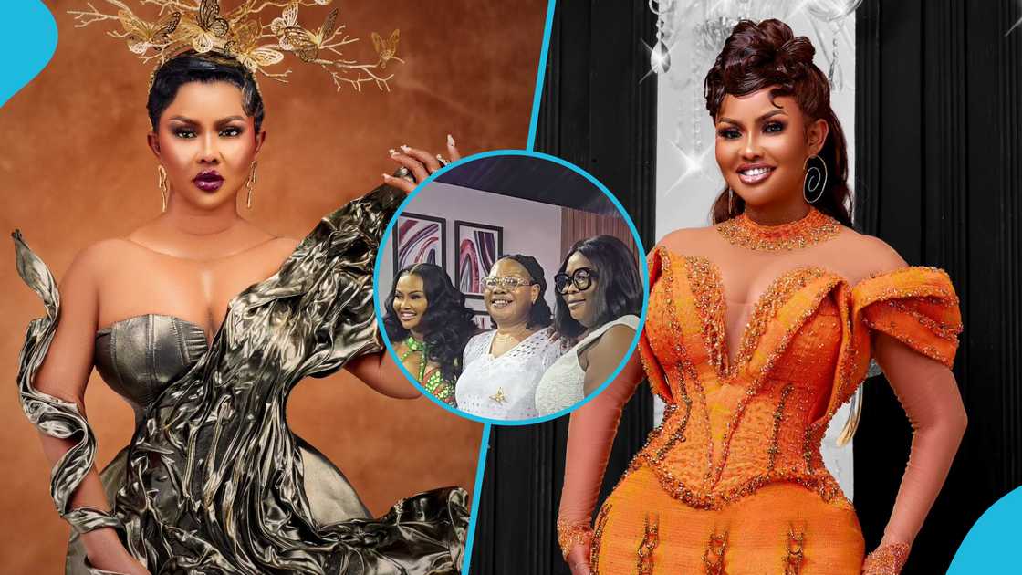 Nana Ama McBrown and her mother, Onua Showtime, McBrown's birthday Nana Ama McBrown and her mother, Onua Showtime, McBrown's birthday