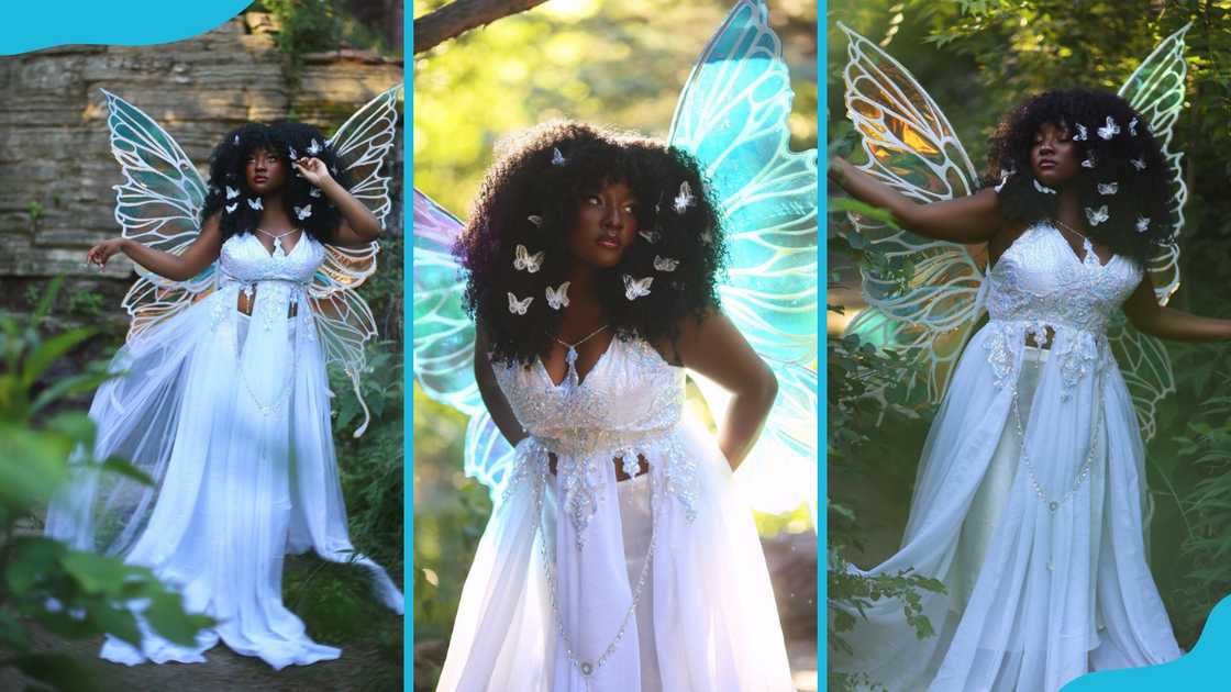 A model showcases her pixie inspired costume