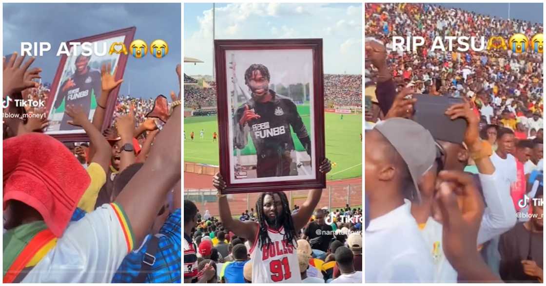 Photos of fans at the Baba Yara Stadium