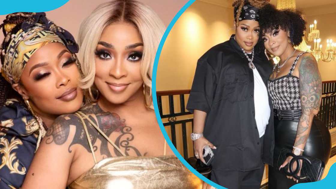 Jesseca Dupart and her spouse, Da Brat, during a photoshoot Jesseca Dupart and her spouse, Da Brat, during a photoshoot