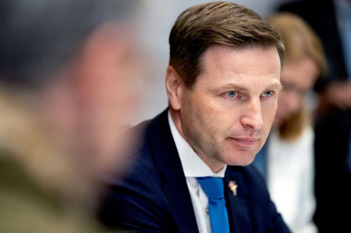 Estonian Defense Minister Hanno Pevkur speaks to reporters in Washington Estonian Defense Minister Hanno Pevkur speaks to reporters in Washington