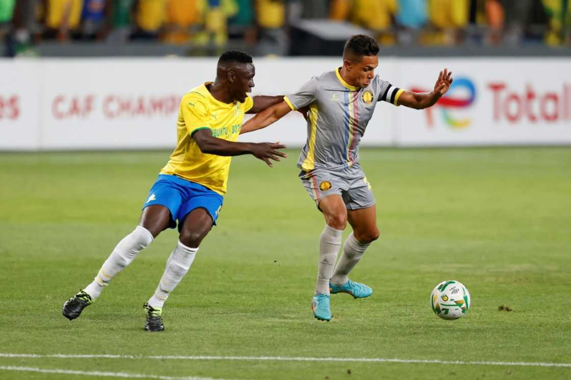 Tiago Azulao (R) scored two goals and created the other as Petro Luanda of Angola beat Cape Town City of South Africa 3-0 in a CAF Champions League last 32 first leg. Tiago Azulao (R) scored two goals and created the other as Petro Luanda of Angola beat Cape Town City of South Africa 3-0 in a CAF Champions League last 32 first leg.