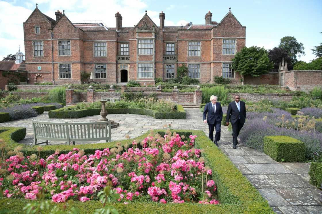 Boris Johnson hosted Kenya's President Uhuru Kenyatta at Chequers a year ago Boris Johnson hosted Kenya's President Uhuru Kenyatta at Chequers a year ago