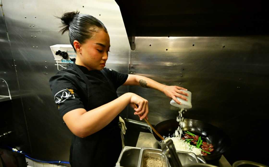Chef Tue Nguyen at Di Di Vietnamese restaurant in West Hollywood is known on social media as @TwayDaBae Chef Tue Nguyen at Di Di Vietnamese restaurant in West Hollywood is known on social media as @TwayDaBae