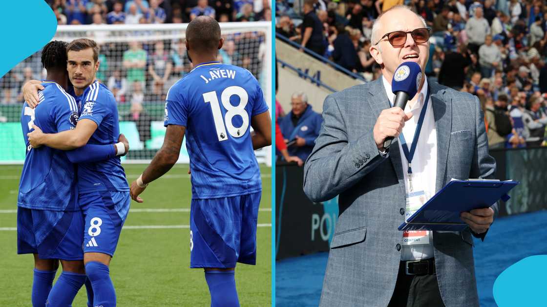 Jordan Ayew, Abdul Fatawu Issahaku, Leicester City, Bradley Varnam, King Power Stadium. Jordan Ayew, Abdul Fatawu Issahaku, Leicester City, Bradley Varnam, King Power Stadium.