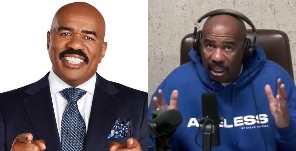 Photos of American Comedian Steve Harvey Speaking Photos of American Comedian Steve Harvey Speaking