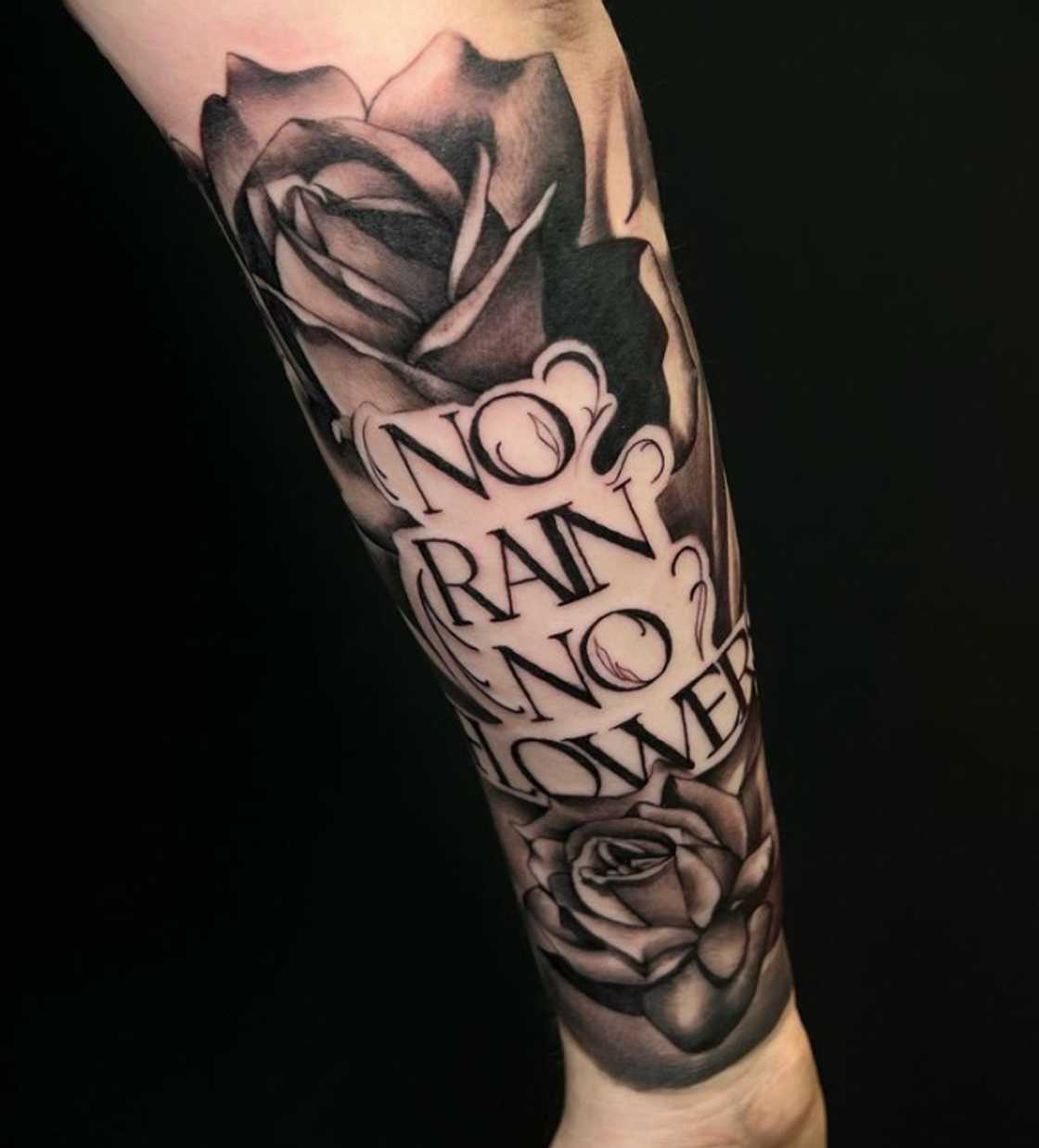 No rain, no flowers tattoo No rain, no flowers tattoo
