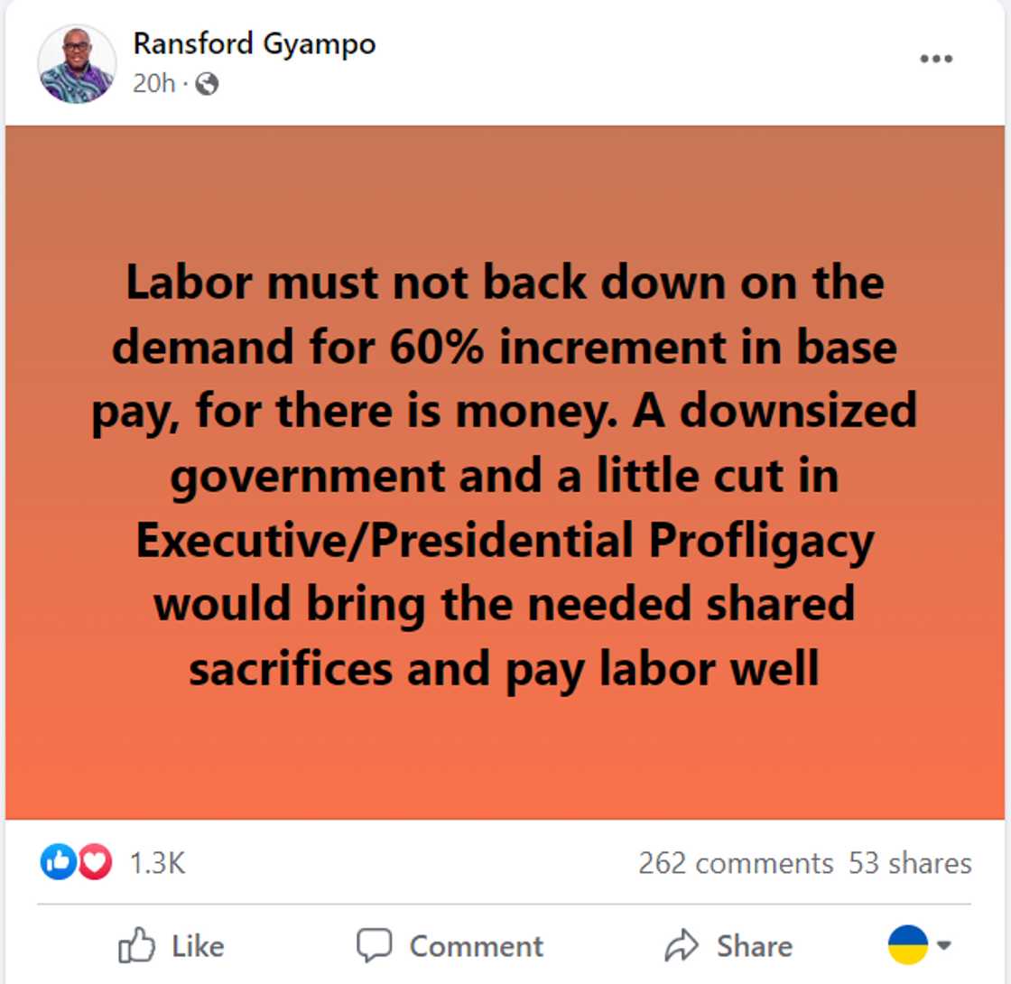 Prof Ransford Gyampo is the Secretary of UTAG on University of Ghana campus. Prof Ransford Gyampo is the Secretary of UTAG on University of Ghana campus.