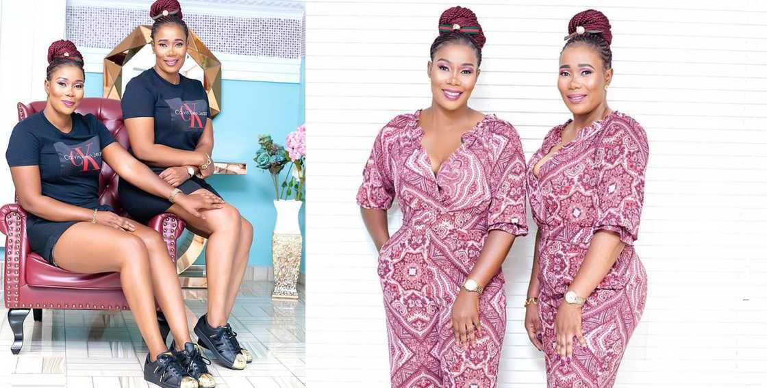 Borga Sylvia: Kumawood Actress Drops 10 Beautiful Photos With Her Twin Sister As They Step Out In Same Fashion