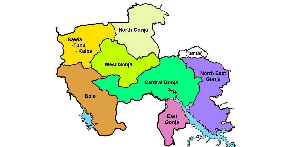 Districts in the Savannah Region Districts in the Savannah Region