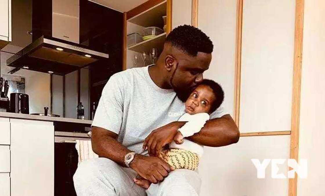 Sarkodie: 5 Photos of Rapper and son Michael Addo Junior Proving his Fatherhood Skills